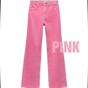 Zara high rise wide leg jeans